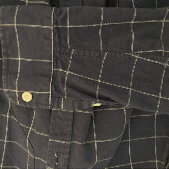 Taylor Stitch Handmade in USA Mandarin Collar LS  Windowpane Check Shirt. Size S - Picture 6 of 11